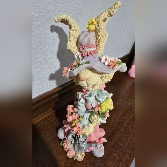 Floral Bunny Figurine with Teapot Accent - Picture 5 of 7